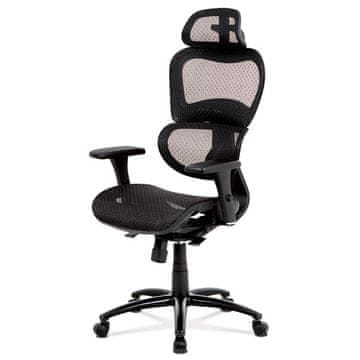 Autronic Ergonomski pisarniški stol KA-A188 BK, črna mreža, sinhroni mehanizem, 120 kg