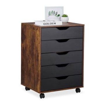 Northix Mobilna Omara za Datoteke s 5 Predali in Kolesi, Kompaktna Velikost