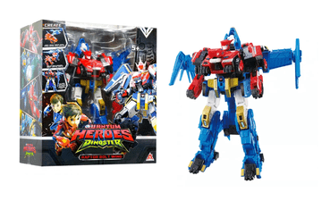 Alpha Group Quantum Heroes Dinoster Raptor Bolt Wing robot, 2v1