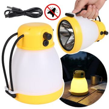 GARDEN LINE LED-kamping svetilka na baterije, svetilka za odganjanje žuželk 2in1