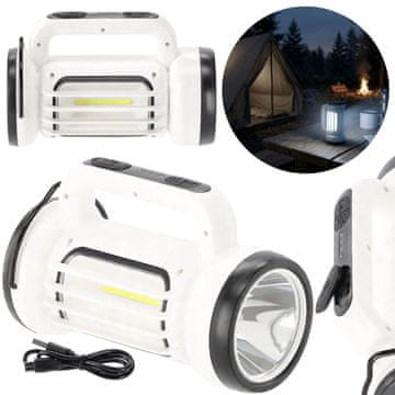 GARDEN LINE Kampska svetilka LED na baterije, prenosna kampska svetilka z nastavljivo svetlobo, stroboskop