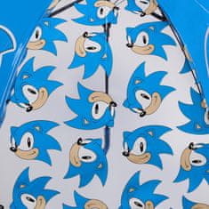Sonic the Hedgehog SONIC Modri otroški dežnik za dečka, zložljiv, prozoren, samodejni