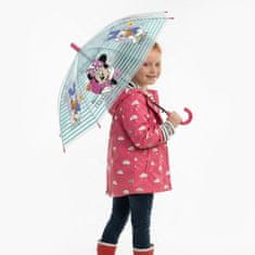 Disney DISNEY Minnie Mouse Otroški dežnik za deklice, zložljiv, prozoren, samodejni dežnik