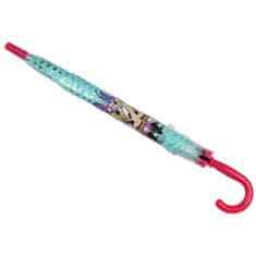 Disney DISNEY Minnie Mouse Otroški dežnik za deklice, zložljiv, prozoren, samodejni dežnik