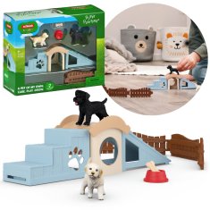 Schleich SLH42763 Schleich Farm World Igrišče za mladičke, komplet s figuricami psov in dodatki 3+