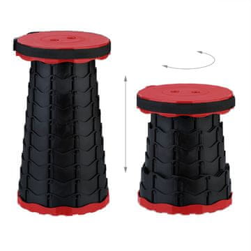 Northix Teleskopski zložljiv kamping stol nastavljiv višina