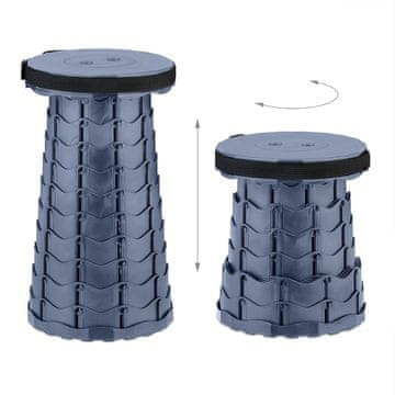 Northix Teleskopski zložljiv kamping stol nastavljiva višina