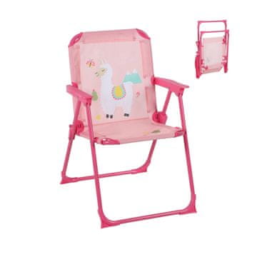 Northix Otroški zložljiv kamping stol živalski motiv lahek