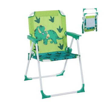 Northix Otroški zložljiv kamping stol živalski motiv lahek
