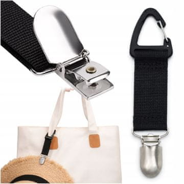 Korbi Potovalna sponka za klobuk, črna