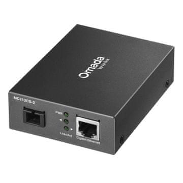 TP-Link MC212CS-2 optični WDM media converter, 1x Gigabit RJ45, 1x Gigabit SC/UPC, črni (MC212CS-2)