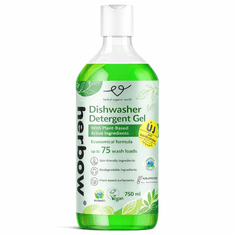 HERBOW Detergent za strojno pranje posode z naravnim vonjem, 750 ml za 75 pranj