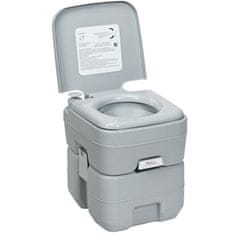 Northix Prenosno kamp WC 20L HDPE mobilno stranišče sivo 100 kg