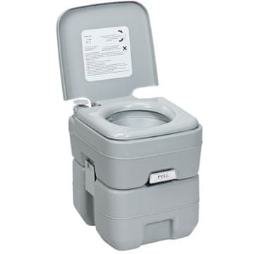 Northix Prenosno kamp WC 20L HDPE mobilno stranišče sivo 100 kg