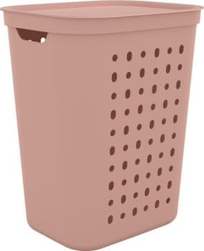 Rotho Rotho Košara za Perilo 55L, Roza, Plastika, Švicarska Kakovost