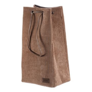 Autronic Manšestrni koš za perilo z vrvico, rjav, 35 × 27 × 68 cm