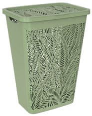 eoshop Koš za perilo JUNGLE 55L - Zelen, Trajen in Eleganten Plastični Dizajn