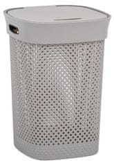 eoshop Koš za umazano perilo WOOLLY 50L - siva/antracit