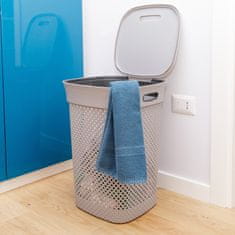 eoshop Koš za umazano perilo WOOLLY 50L - siva/antracit