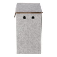 Autronic Zložljiva visoka tekstilna košara s pokrovom, kapučino 50 × 38 × 28 cm