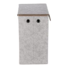 Autronic Zložljiva visoka tekstilna košara s pokrovom, kapučino 50 × 38 × 28 cm