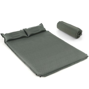 Northix Samonapihljiva kamp podloga 186x130x4 cm dvojna vodoodporna zelena