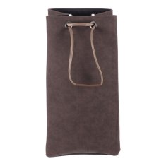 Autronic Zložljiva rjava košara za perilo iz blaga z vrvico 35 × 27 × 68 cm