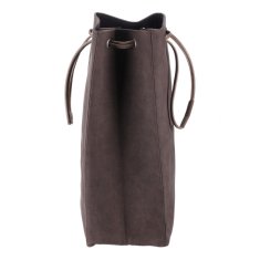 Autronic Zložljiva rjava košara za perilo iz blaga z vrvico 35 × 27 × 68 cm