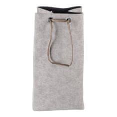 Autronic Zložljiva tekstilna košara za perilo z zatezno vrvico, cappuccino, 35×27×68 cm