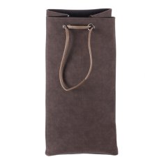 Autronic Zložljiva rjava košara za perilo iz blaga z vrvico 35 × 27 × 68 cm