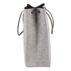 Autronic Zložljiva tekstilna košara za perilo z zatezno vrvico, cappuccino, 35×27×68 cm