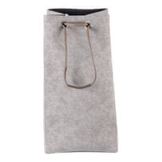 Autronic Zložljiva tekstilna košara za perilo z zatezno vrvico, cappuccino, 35×27×68 cm