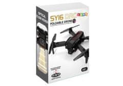 Lean-toys Aku. LED zložljiv dron s HD kamero 2,4 GHz SY16 FLOW HOVER