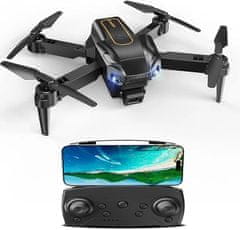 Lean-toys Aku. LED zložljiv dron s HD kamero 2,4 GHz SY16 FLOW HOVER