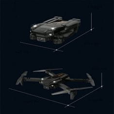 Lean-toys Aku. LED zložljiv dron s HD kamero 2,4 GHz SY16 FLOW HOVER