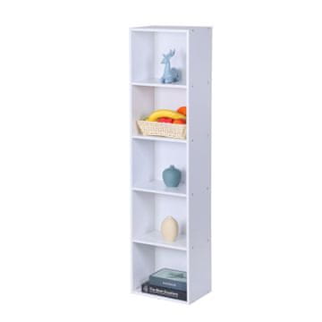 Northix Kockasta knjižna omara z odprtimi predali prostostoječa 76x76x30 cm