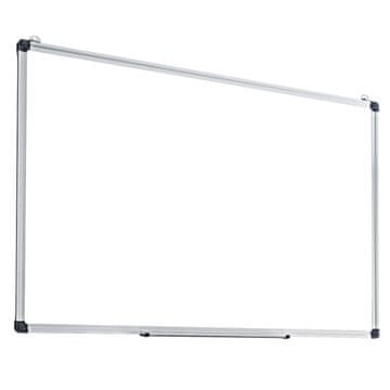 Northix Magnetna tabla s stojalom in aluminijastim okvirjem, 70 x 50 cm, bela