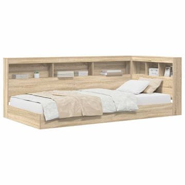Vidaxl Polica postelja Sonoma hrast 75 x 190 cm Konstruiran les