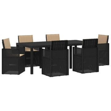 Vidaxl Komplet za jedilnico v vrtu 7 szt. Antracit in taupe PP