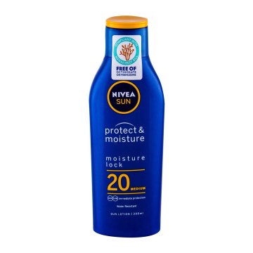 Nivea Sun Protect & Moisture SPF20 vodoodporen vlažilen losjon za zaščito pred soncem 200 ml
