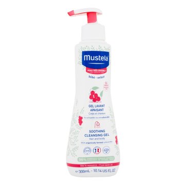 Mustela Bébé Soothing Cleansing Gel Hair and Body pomirjajoč čistilni gel za telo in lase za dojenčke od rojstva dalje za otroke