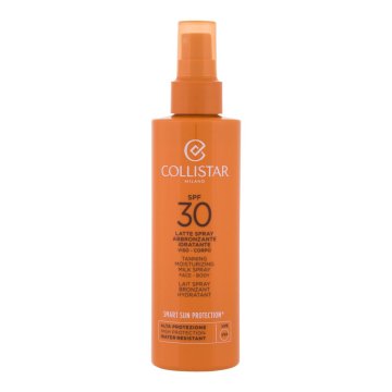 Collistar Smart Sun Protection Tanning Moisturizing Milk Spray SPF30 sprej za zaščito pred soncem za telo in obraz 200 ml