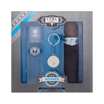 Cuba Winner darilni set toaletna voda 100 ml + vodica po britju 100 ml + obesek za moške