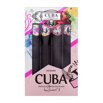 Cuba Quad I darilni set parfumska voda Heartbreaker 35 ml + parfumska voda La Vida 35 ml + parfumska voda Victory 35 ml + parfumska voda VIP 35 ml za ženske