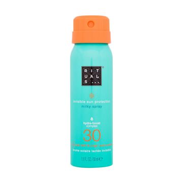 Rituals The Ritual Of Karma Invisible Sun Protection Milky Spray SPF30 vodoodporna in vlažilna krema za zaščito pred soncem v spreju 50 ml