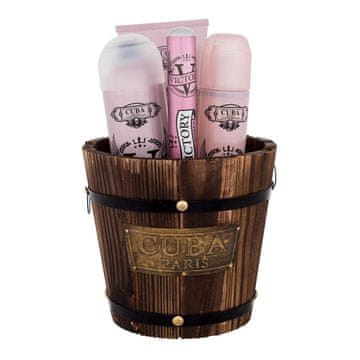 Cuba Victory darilni set parfumska voda 100 ml + parfumska voda 35 ml + sprej za telo 200 ml + losjon za telo 200 ml za ženske