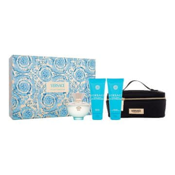 Versace Pour Femme Dylan Turquoise darilni set toaletna voda 100 ml + gel za prhanje 100 ml + gel za telo 100 ml + kozmetična torbica za ženske