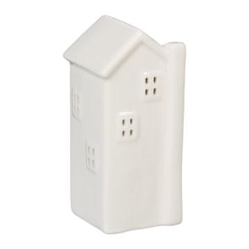 Northix Porcelanast svečnik hiša za čajne svečke 15x10 cm