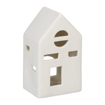 Northix Porcelanasta svetilka hiša za čajne svečke 15x10 cm