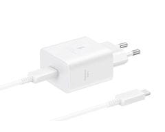 Samsung Tip-C (Type-C) adapter, hitro polnjenje, 45 W, USB-C, bel + kabel (EP-T4511XWEGEU)